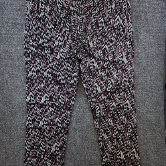 Levi's Mid Rise Skinny Jeans Cotton Stretch Fabric 14 W32 Black Tab Pink Pattern - Picture 8 of 16